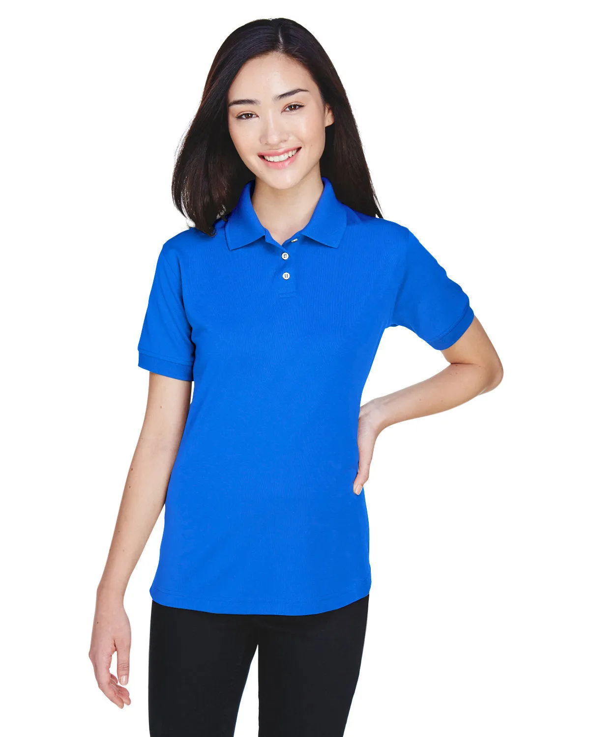 UltraClub U8315L Polo Performance Platine pour Femmes avec Technologie TempControl