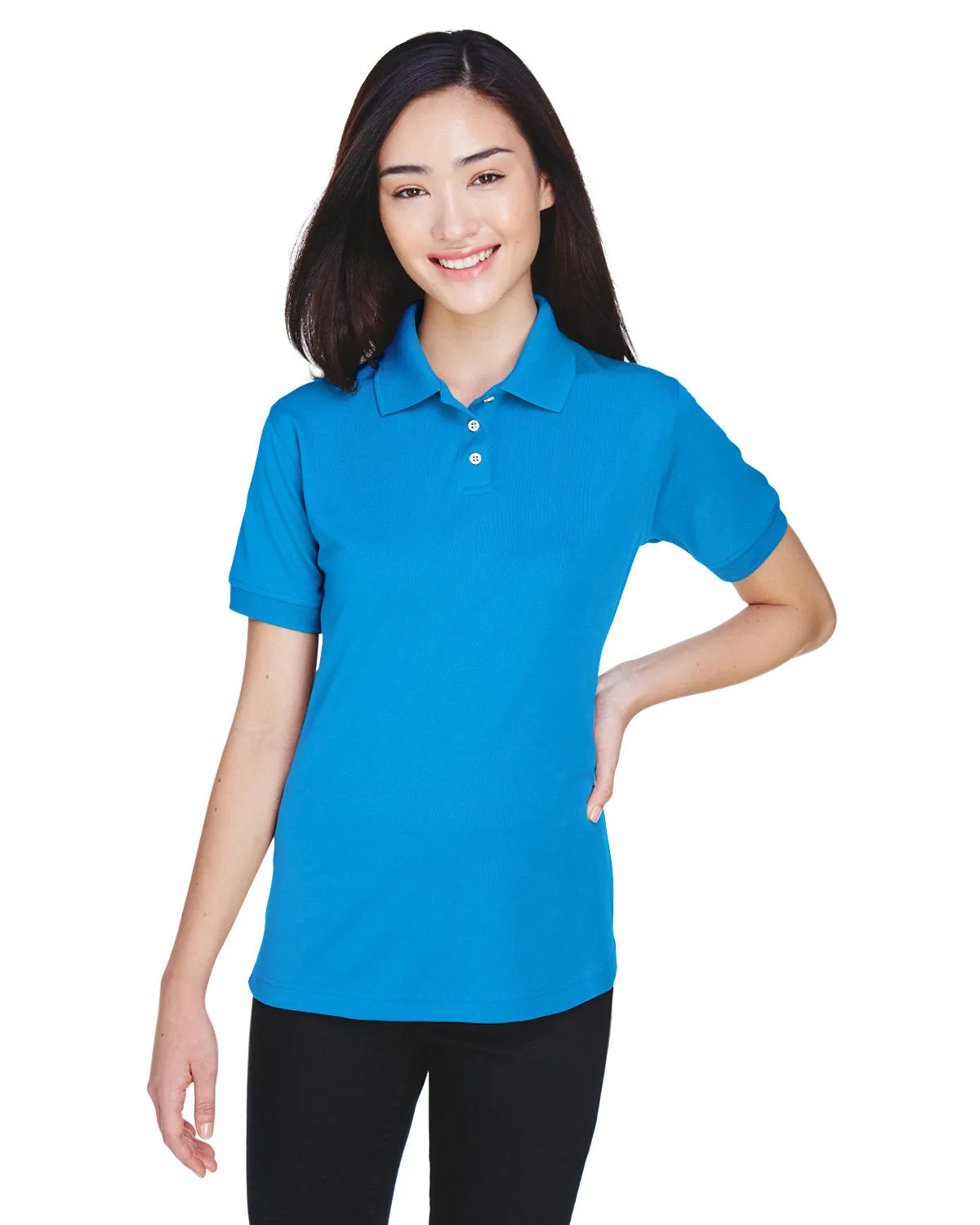 UltraClub U8315L Polo Performance Platine pour Femmes avec Technologie TempControl