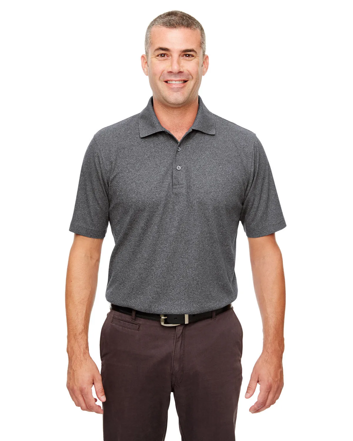 Polo piqué chiné UltraClub UC100 pour homme