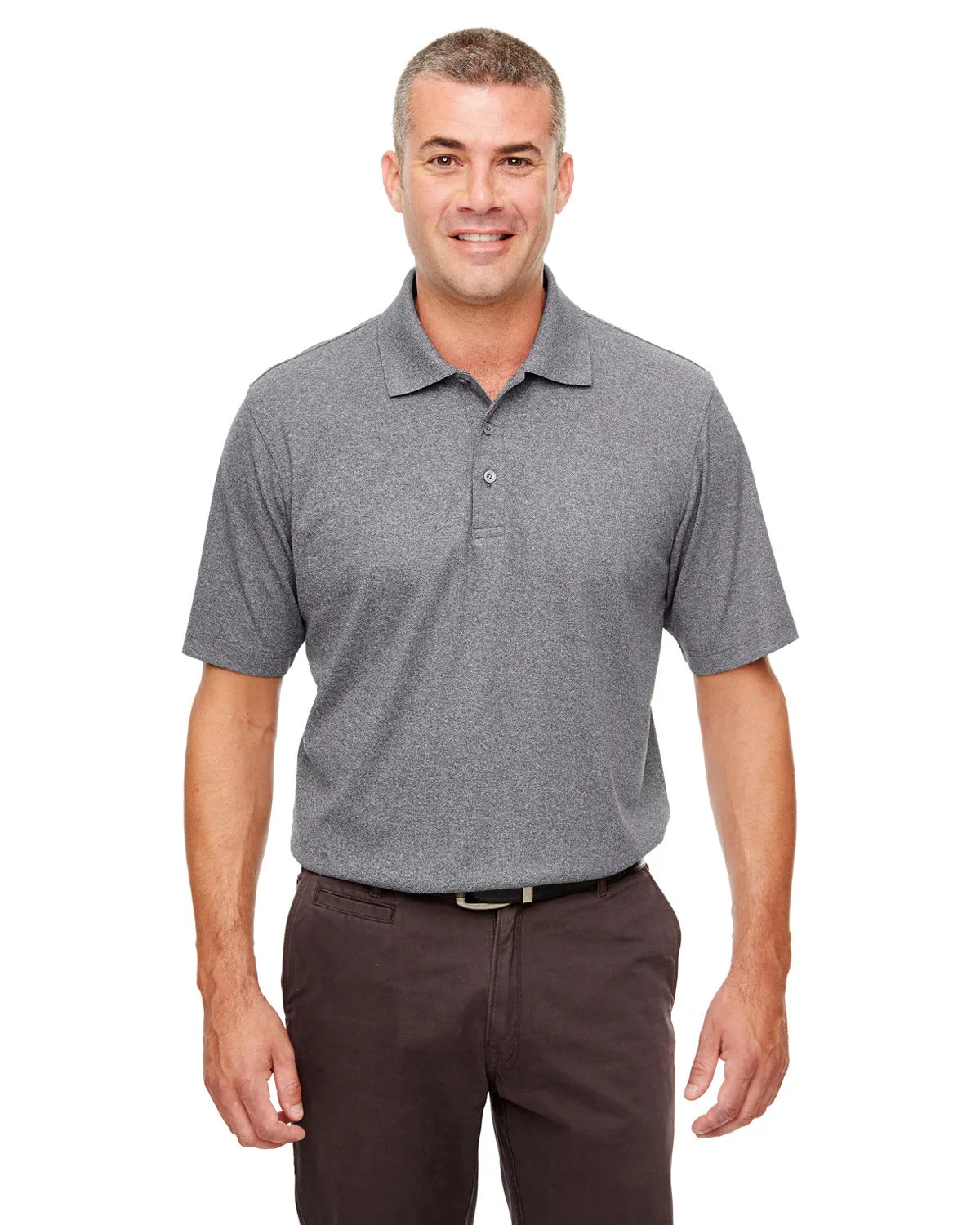 Polo piqué chiné UltraClub UC100 pour homme