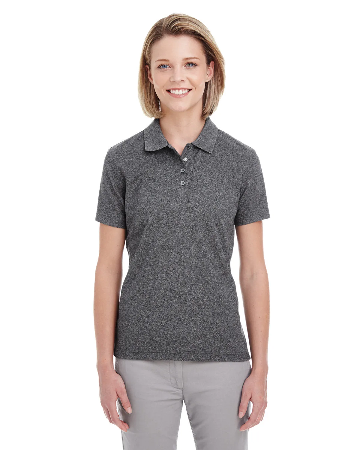 UltraClub UC100W Polo en piqué chiné pour femme