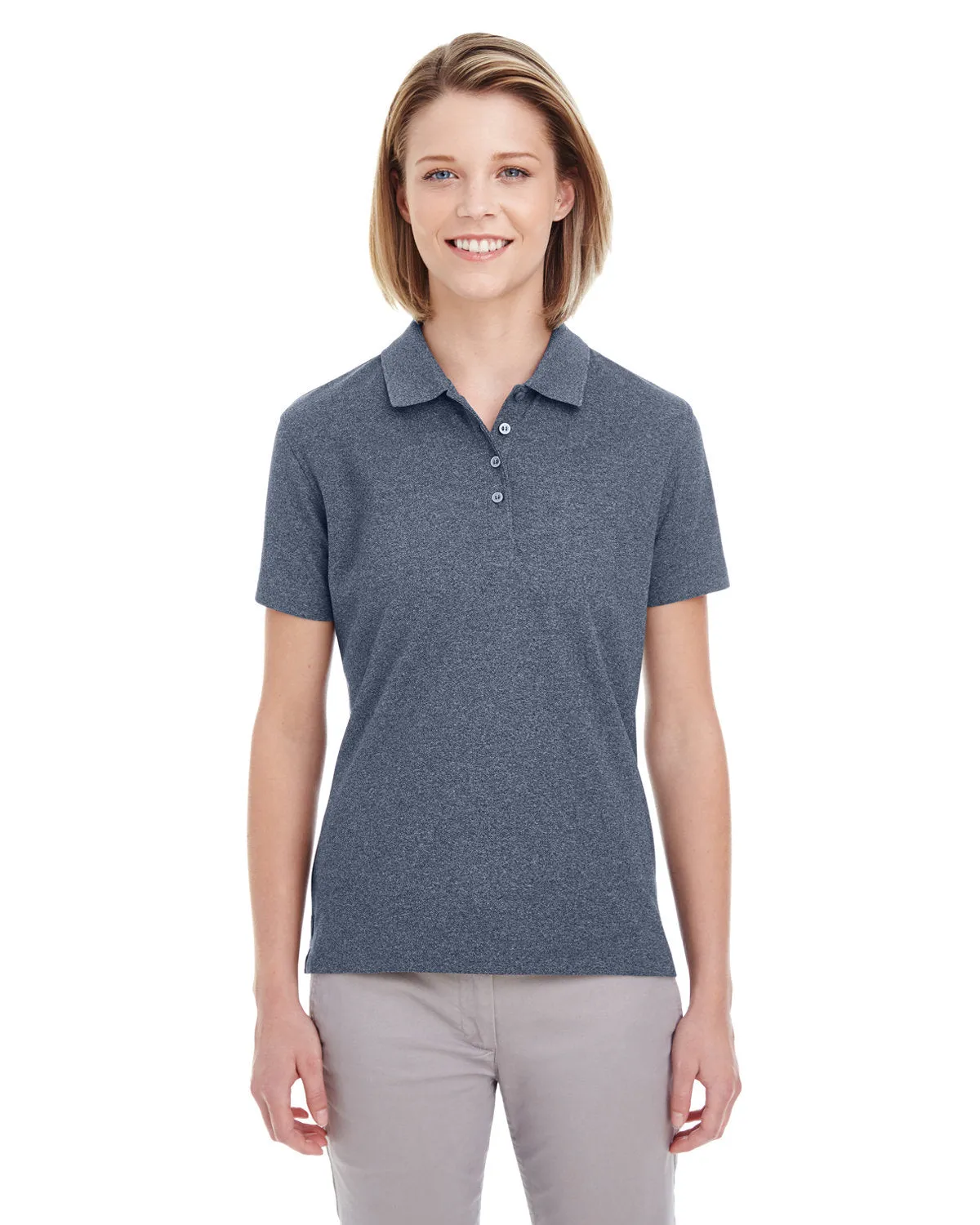 UltraClub UC100W Polo en piqué chiné pour femme