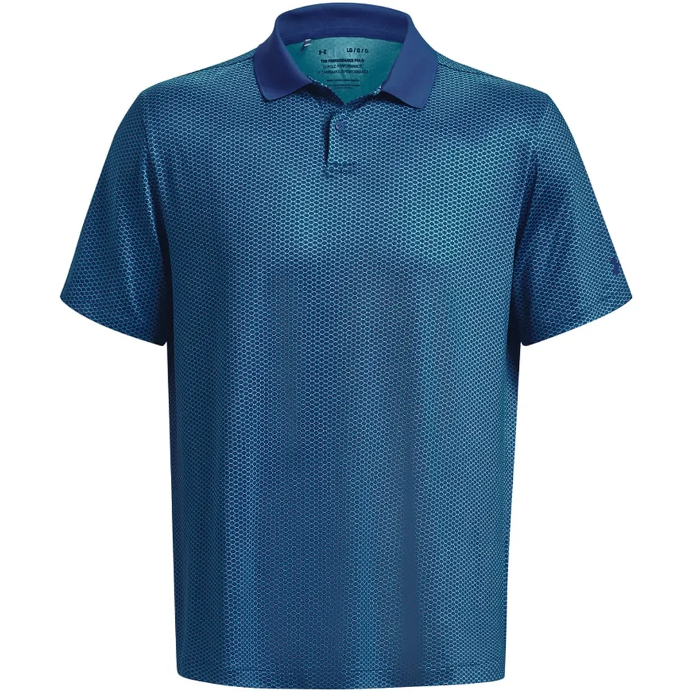Polo Performance 3.0 à Monogramme Amovible Under Armour - Bleu Mirage Vêtements Under Armour