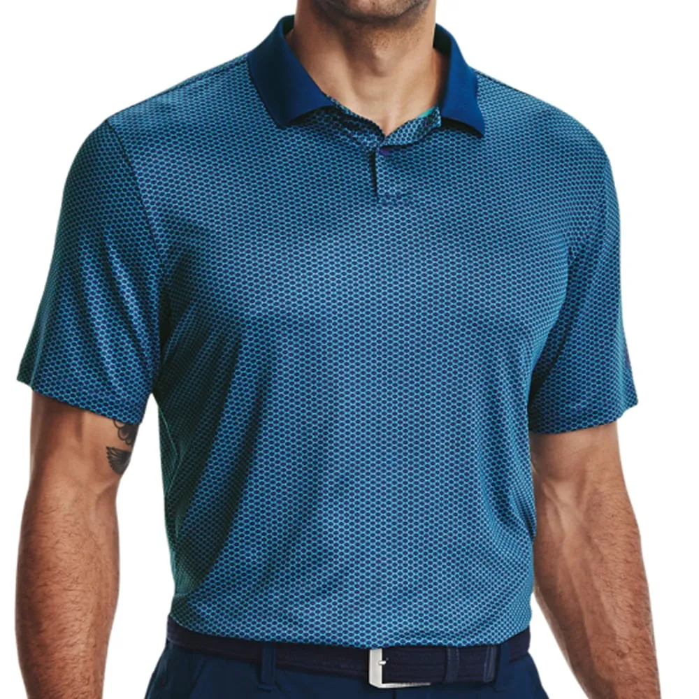 Polo Performance 3.0 à Monogramme Amovible Under Armour - Bleu Mirage Vêtements Under Armour