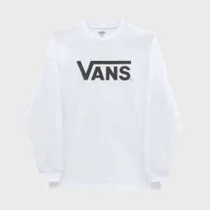 T-shirt manches longues classique pour hommes Vans - Blanc/Noir