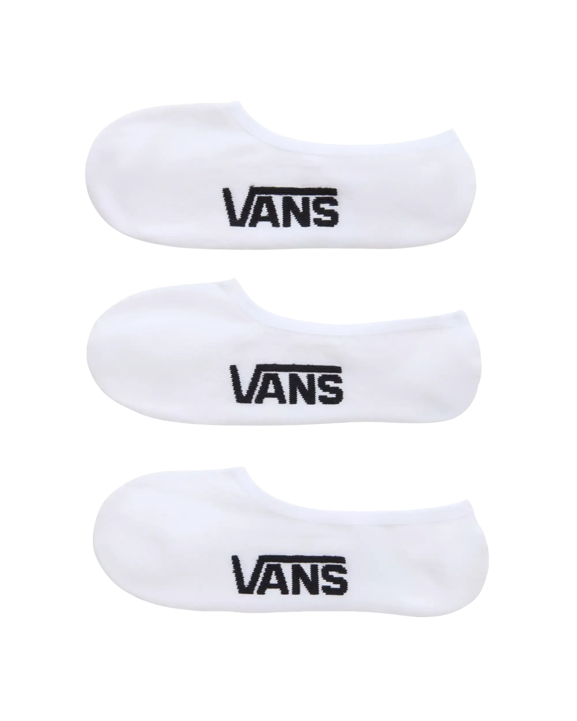 Chaussettes invisibles classiques Vans (lot de 3) en blanc et noir