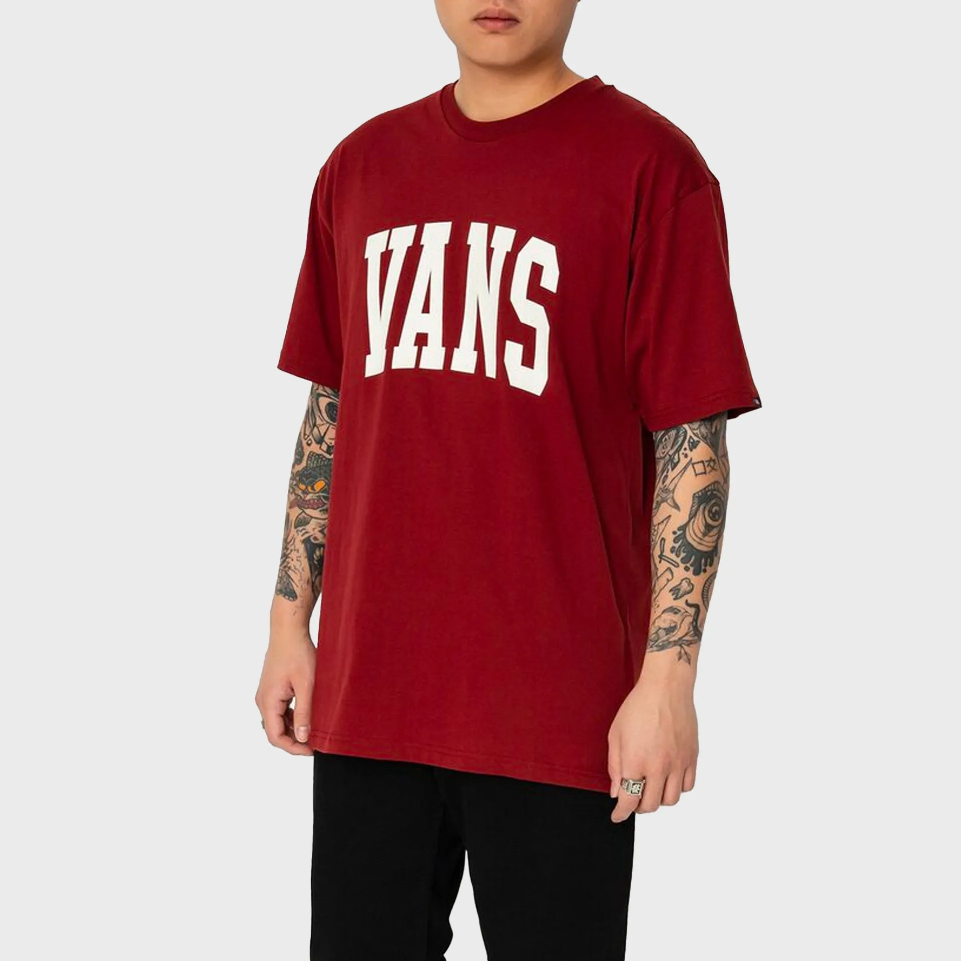 T-shirt pour hommes Vans Varsity Type - Rouge Syrah