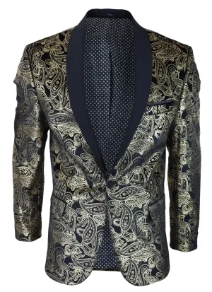 Veste en velours à motifs Paisley floral