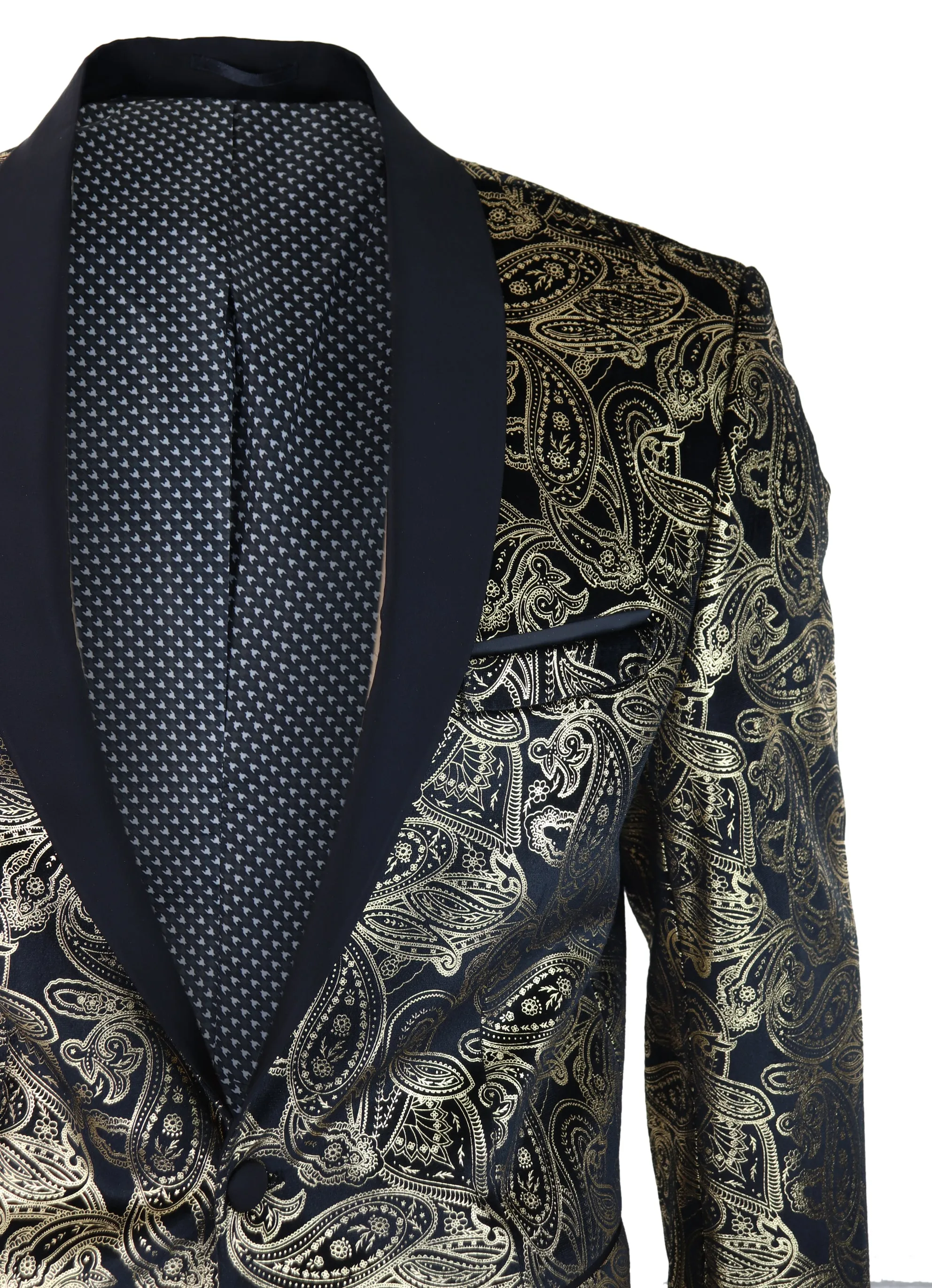 Veste en velours à motifs Paisley floral