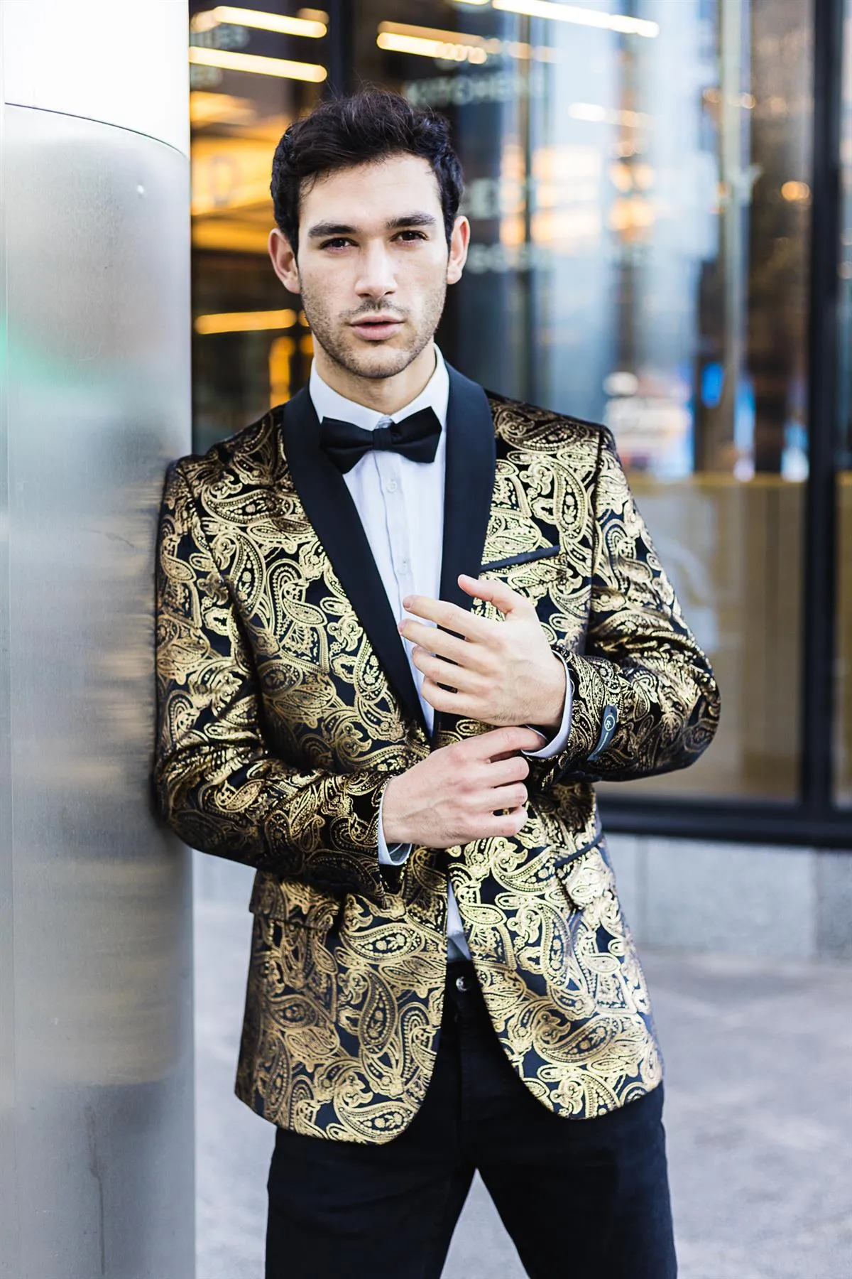 Veste en velours à motifs Paisley floral