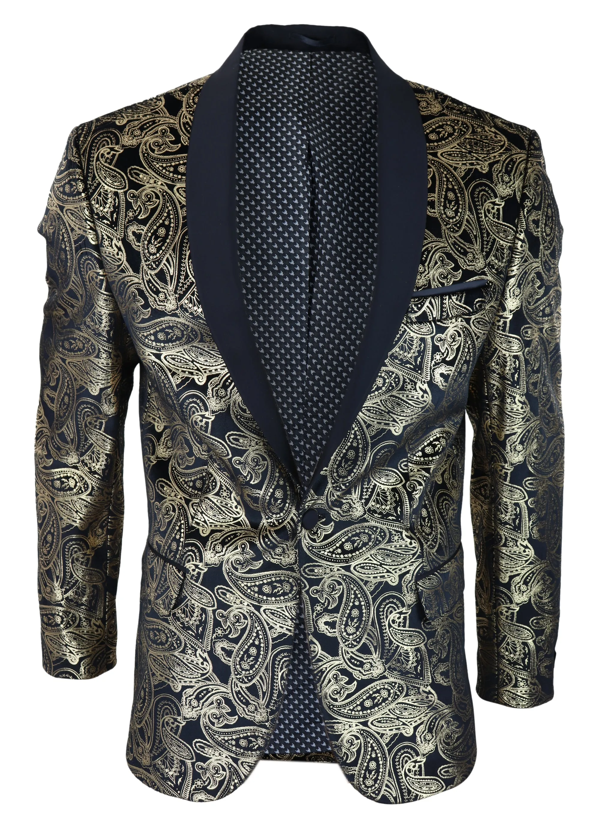 Veste en velours à motifs Paisley floral