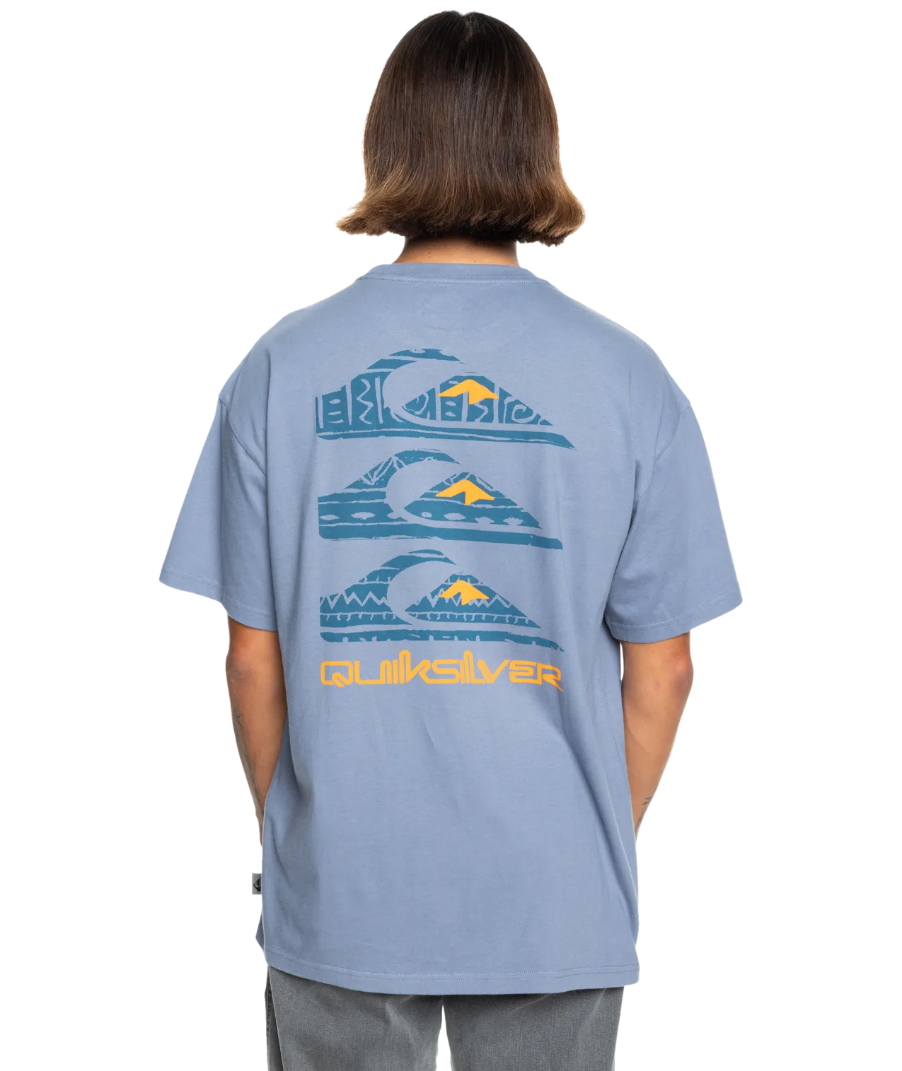 T-shirt à logos verticaux en pierre de silex