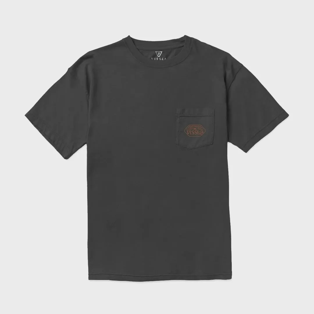 T-shirt premium bio pour homme Vissla Psycho Sun avec poche - Phantom