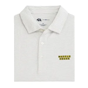 Polo de performance Birdie Stripe Waffle House - Gris Mirage