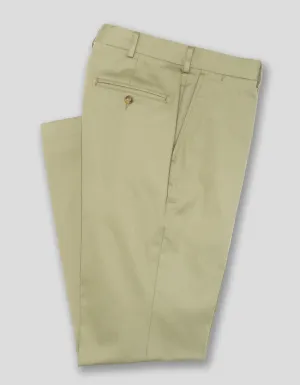PANTALON CHINO EN SERGE LAVÉE COUPE CLASSIQUE - SAUGE