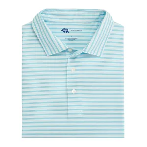 Polo Performance à Rayures Wedge - Bleu Cabana
