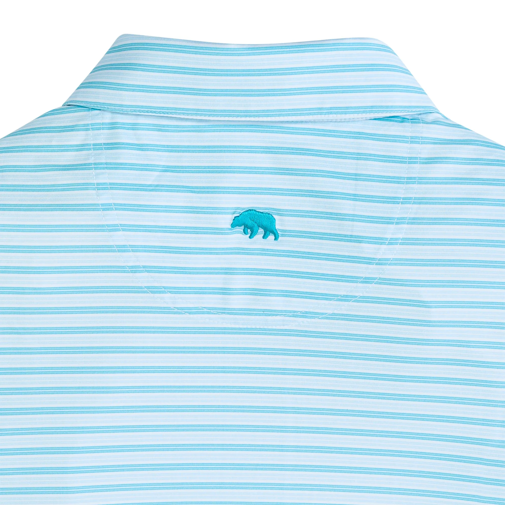 Polo Performance à Rayures Wedge - Bleu Cabana