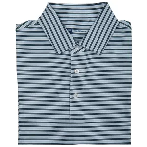 Polo Performance à Rayures Wedge - Bleu Universitaire