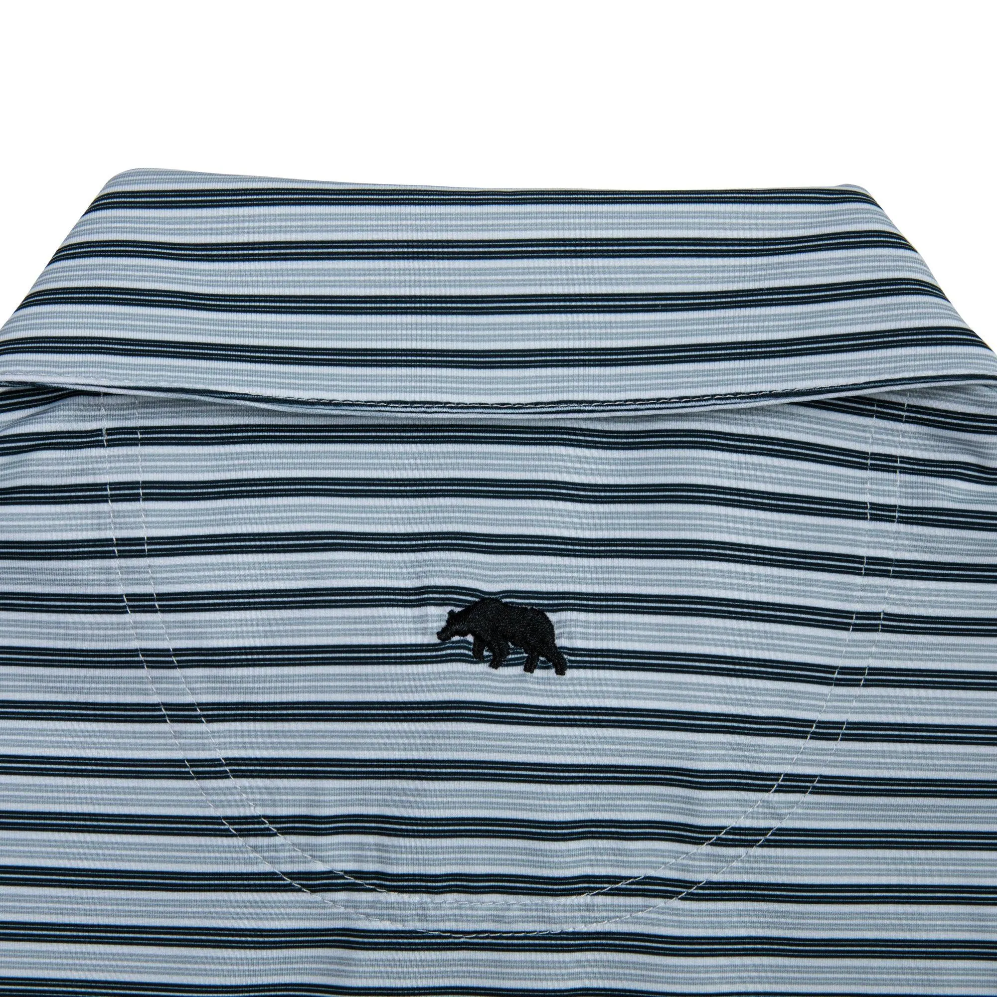 Polo Performance à Rayures Wedge - Bleu Universitaire