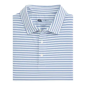 Polo Performance à Rayures Wedge - Bleu Fédéral