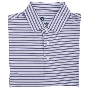 Polo de Performance à Rayures Wedge - Loganberry