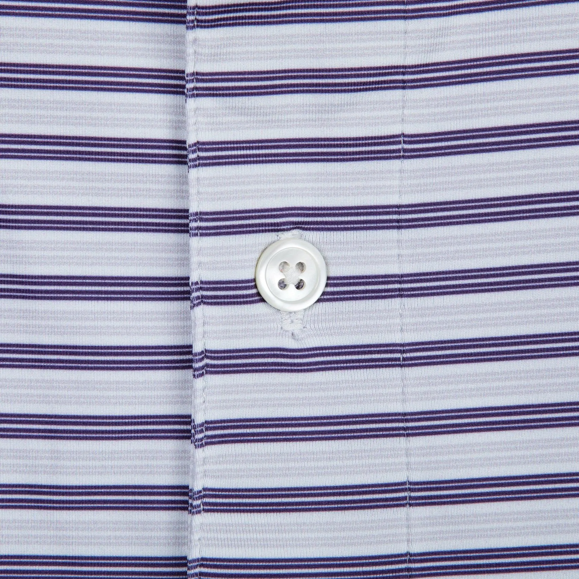 Polo de Performance à Rayures Wedge - Loganberry