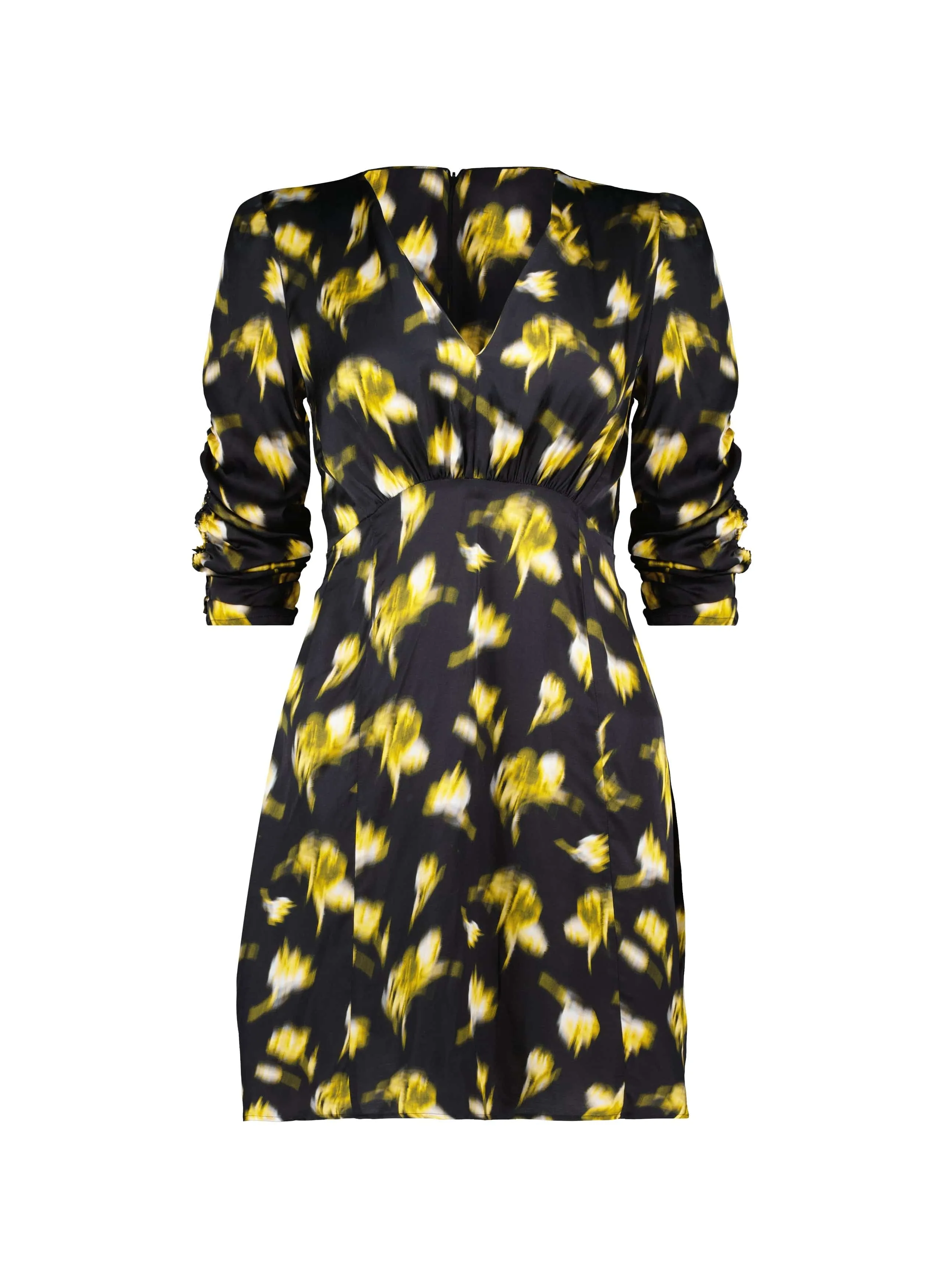 Robe recyclée Winnie LENZING™ ECOVERO™ | Fleurs floues noires