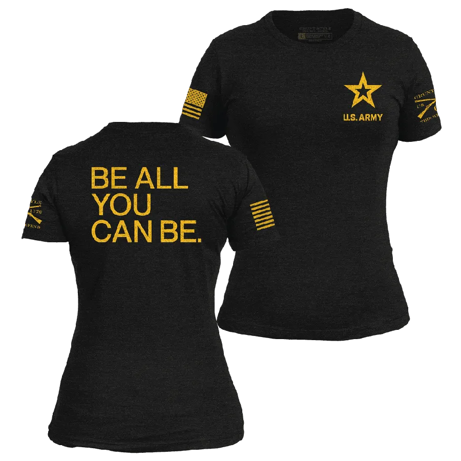 T-Shirt Slim Fit Femme Army Be All You Can Be - Noir