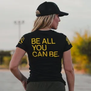 T-Shirt Slim Fit Femme Army Be All You Can Be - Noir