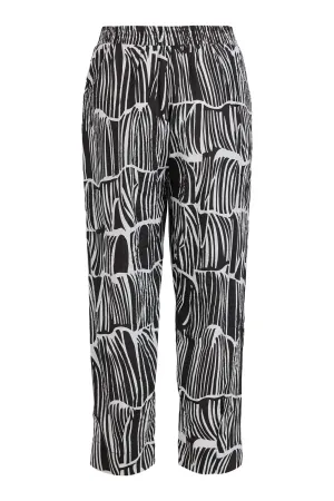 Pantalons Contrast Femme en Noir/Blanc