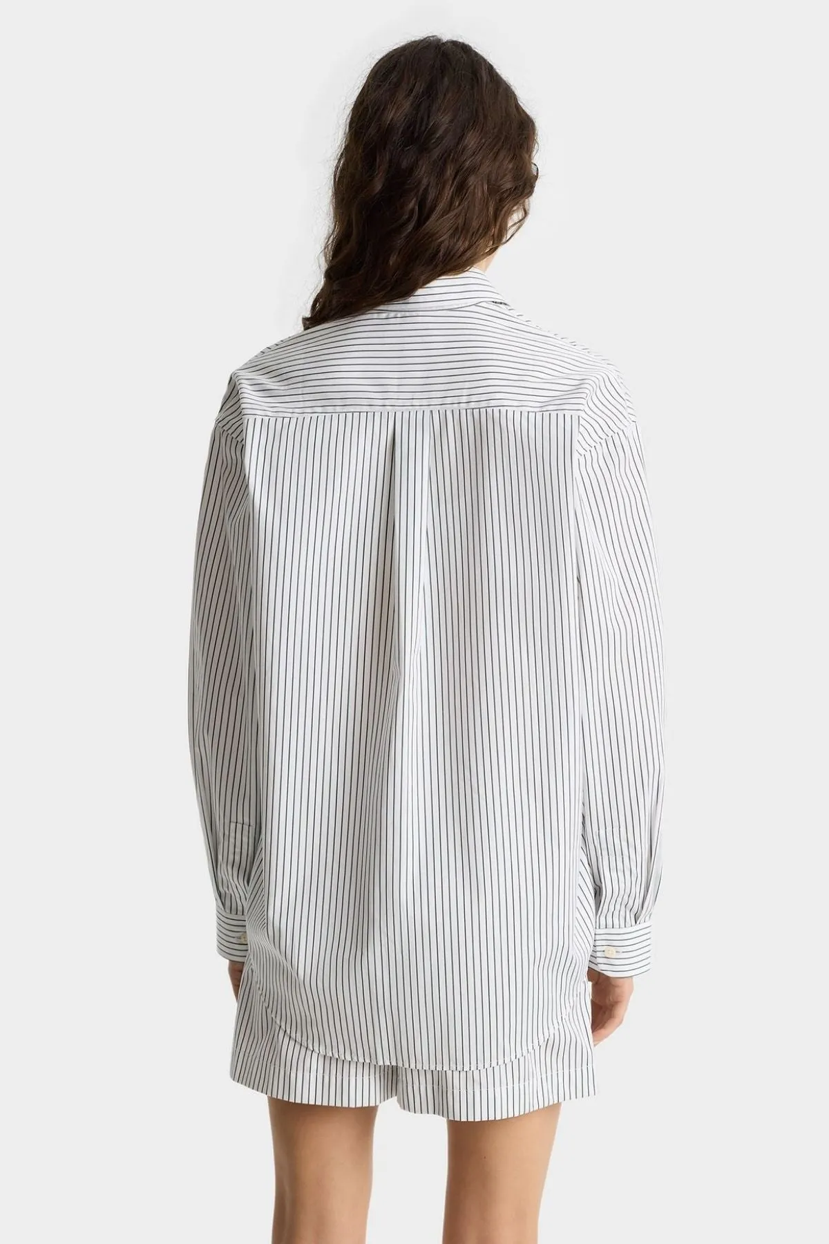 Chemise oversize Sporty & Rich pour femme - Rayures forest