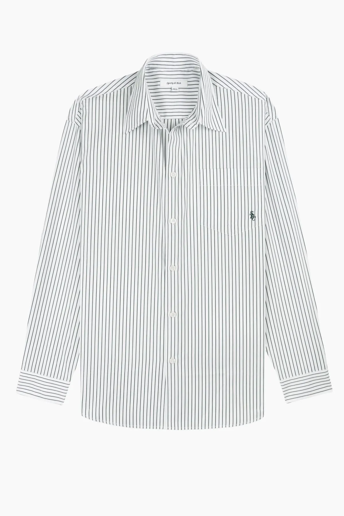 Chemise oversize Sporty & Rich pour femme - Rayures forest