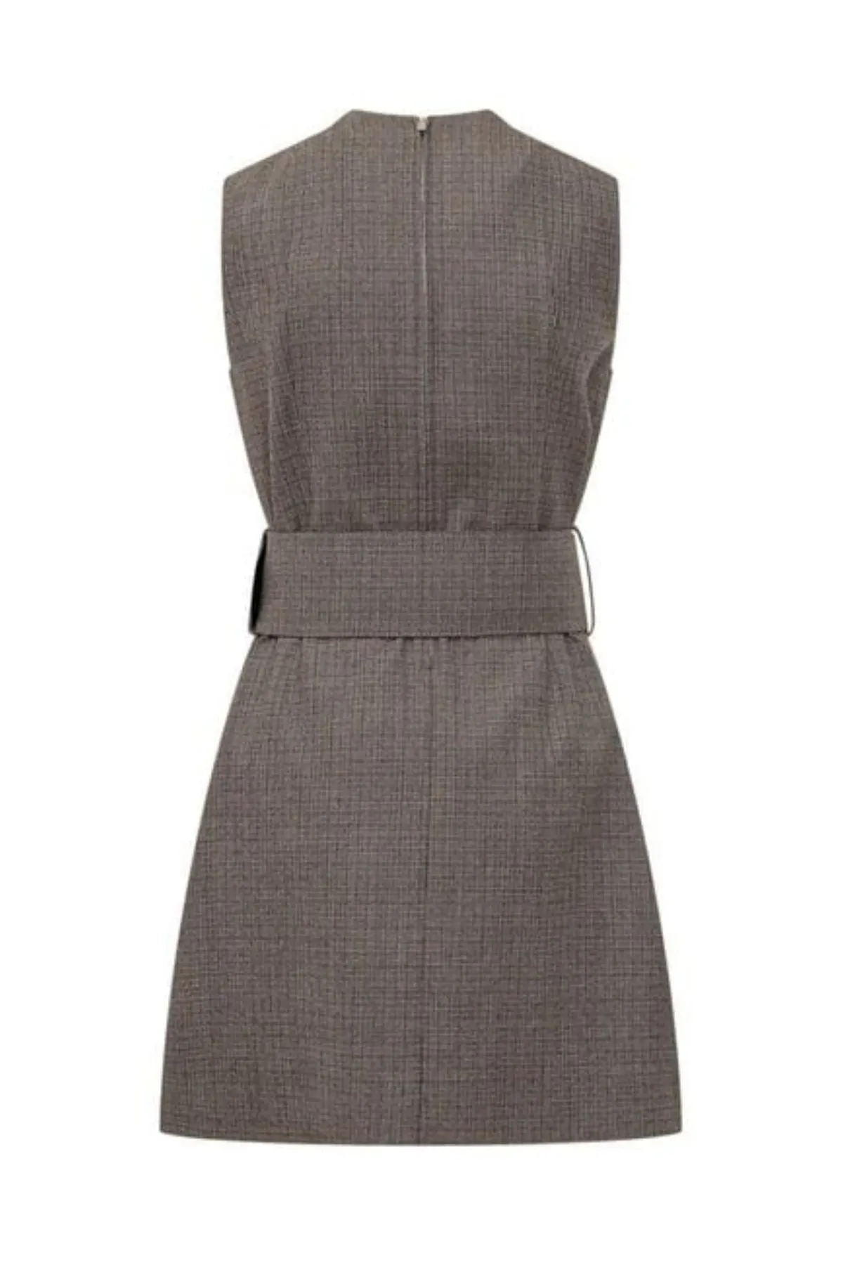 Robe courte ceinturée Stella McCartney pour femme - Gris camel
