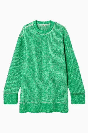 Pull en maille bouclée Stella McCartney pour femme - Blanc/ Vert