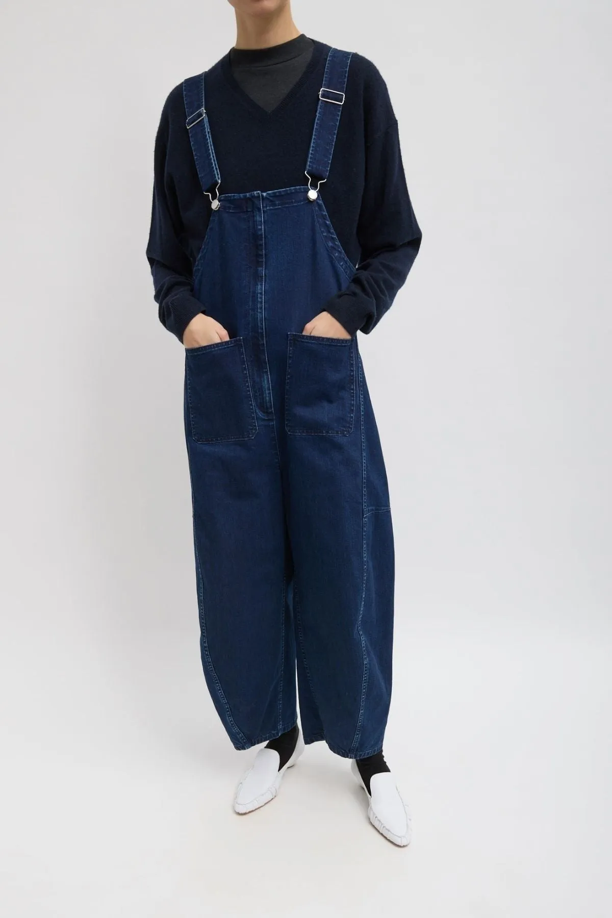 Combinaison classique en denim Tibi Tibi pour femmes - Indigo