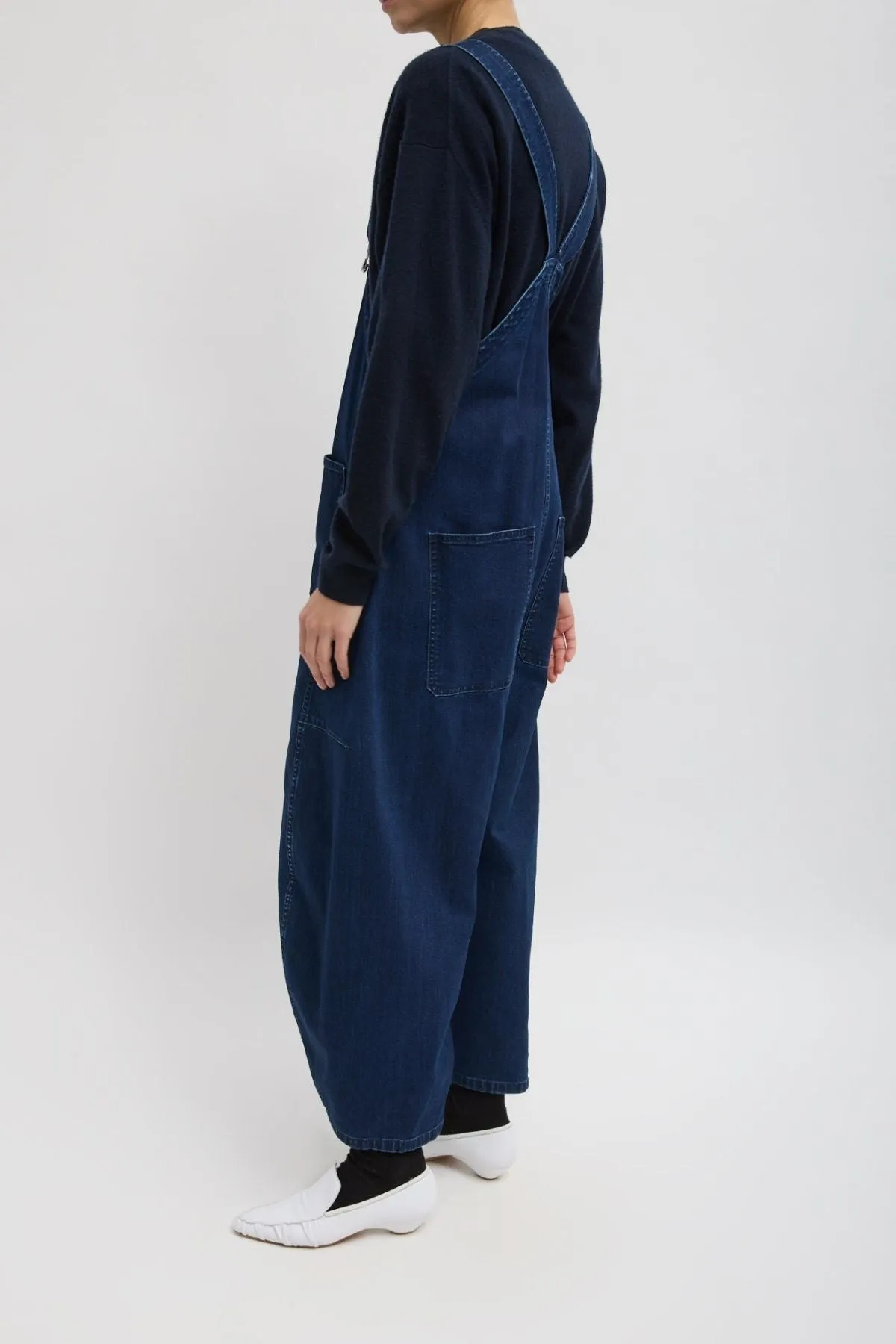 Combinaison classique en denim Tibi Tibi pour femmes - Indigo