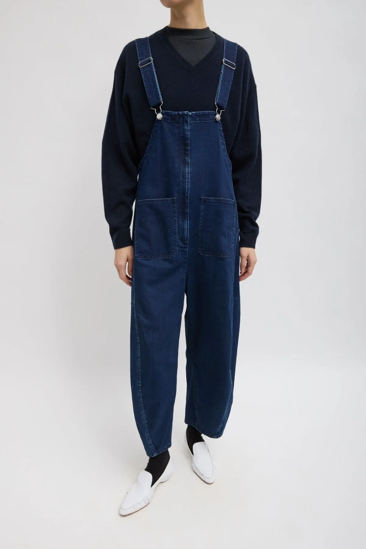 Combinaison classique en denim Tibi Tibi pour femmes - Indigo