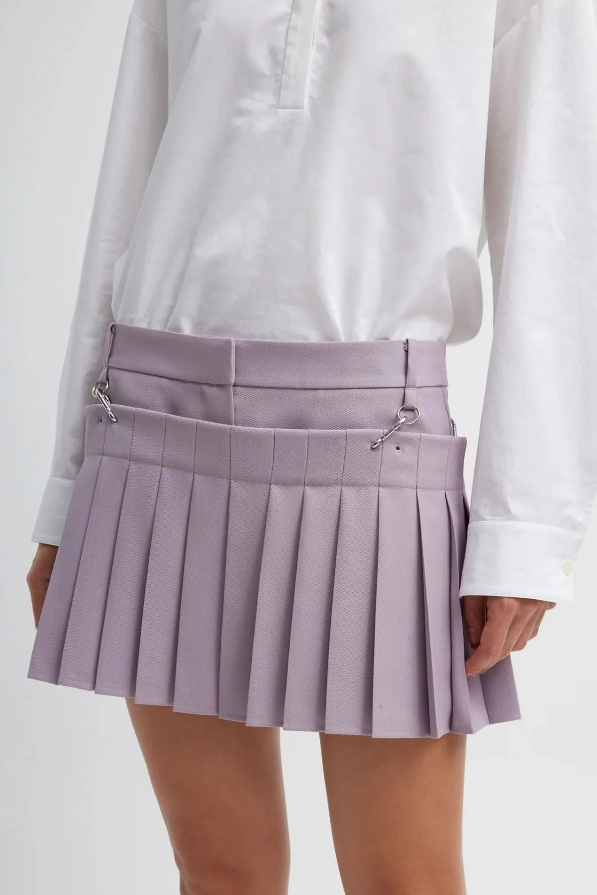 Short plissé convertible Tibi Tibi Grain De Poudre pour femme - Taro
