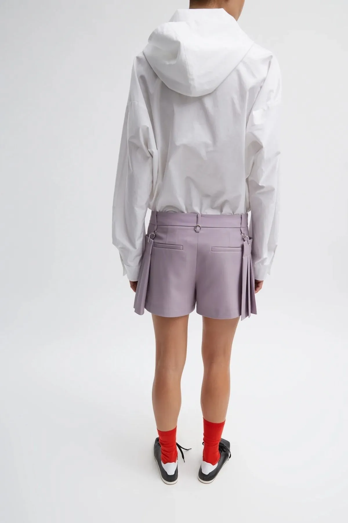 Short plissé convertible Tibi Tibi Grain De Poudre pour femme - Taro