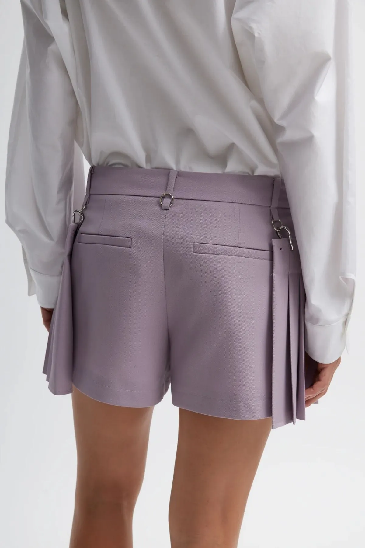 Short plissé convertible Tibi Tibi Grain De Poudre pour femme - Taro