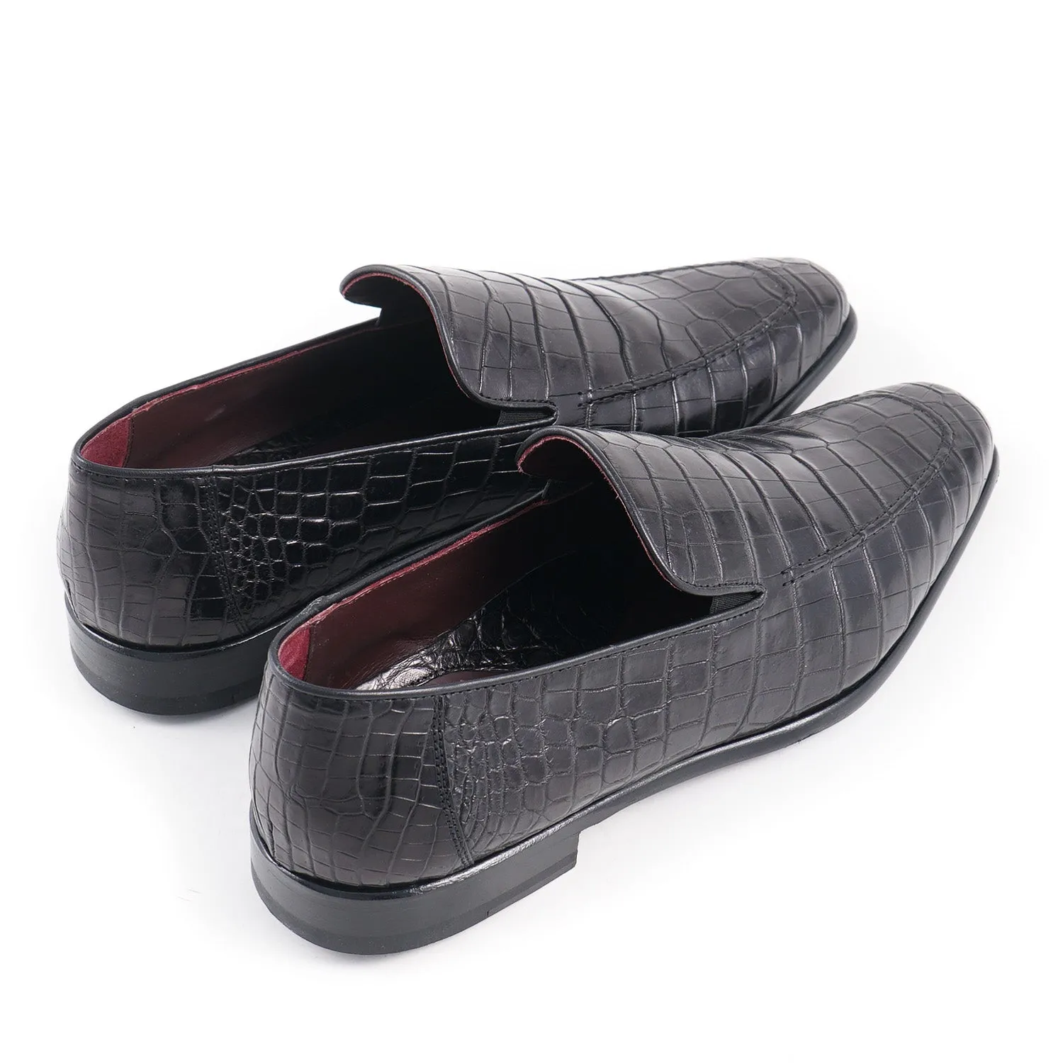 Zilli Black Mocassins en Pleine Peau de Crocodile Vêtements_Zilli