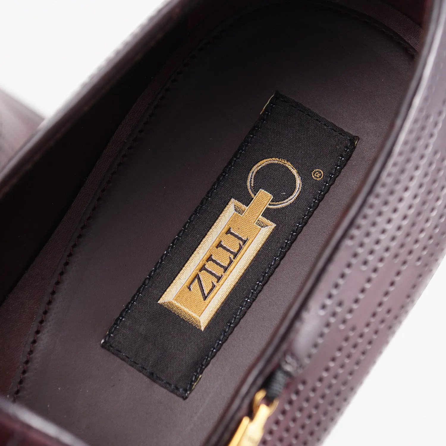 Mocassins Zilli en cuir de veau bourgogne