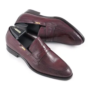 Mocassins Zilli en cuir de veau bourgogne
