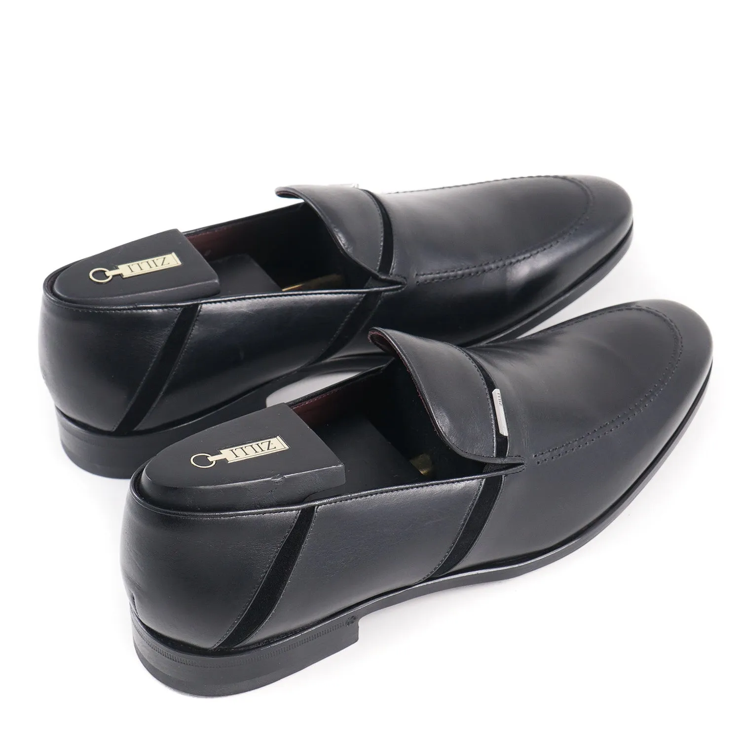 Mocassins Zilli en cuir de veau et daim