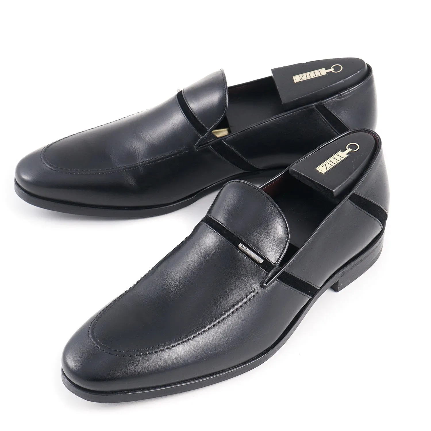 Mocassins Zilli en cuir de veau et daim