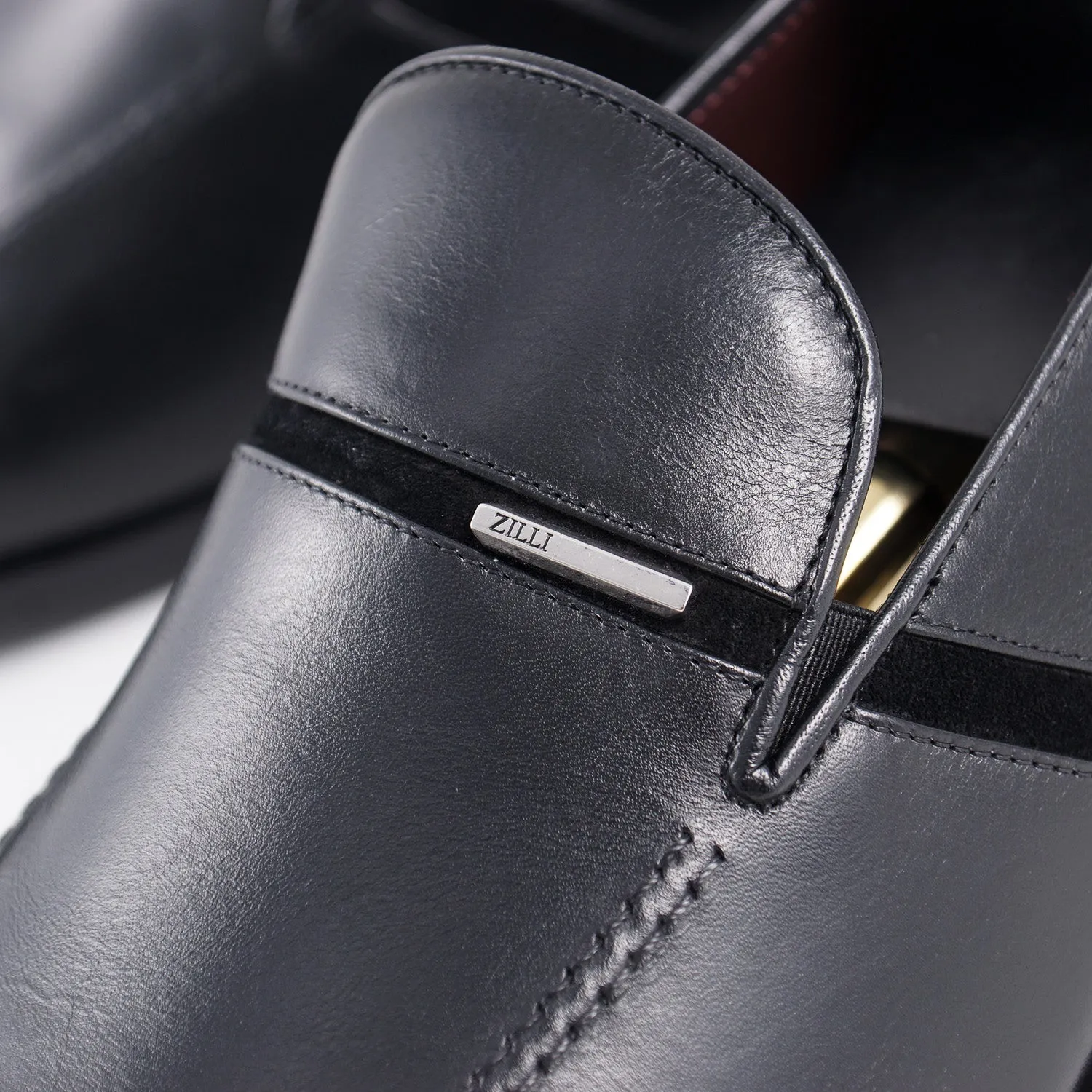 Mocassins Zilli en cuir de veau et daim