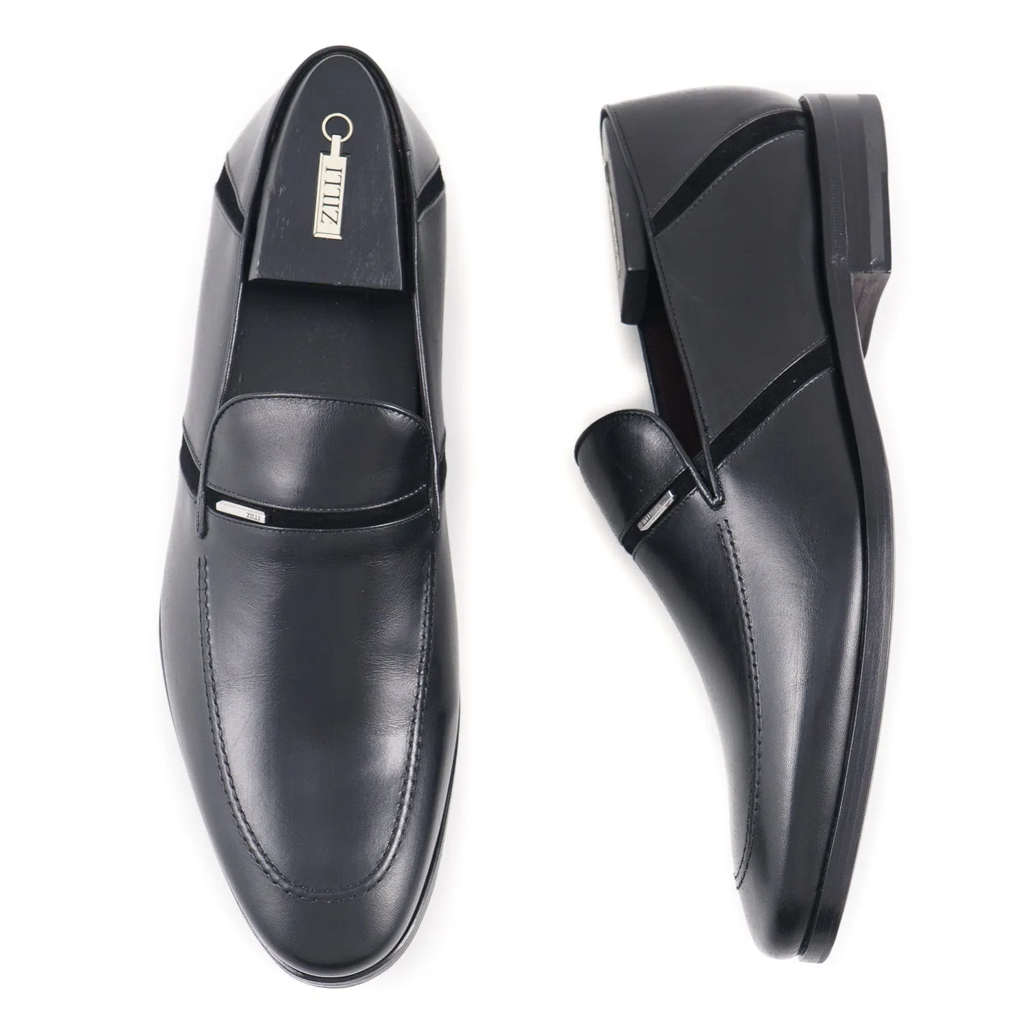 Mocassins Zilli en cuir de veau et daim