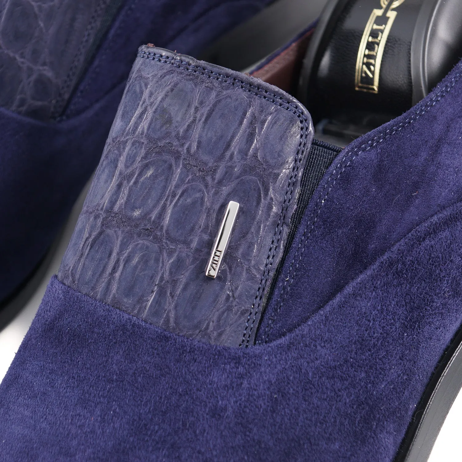 Mocassins en Suédine de Veau et Caïman Zilli Vêtements_Zilli
