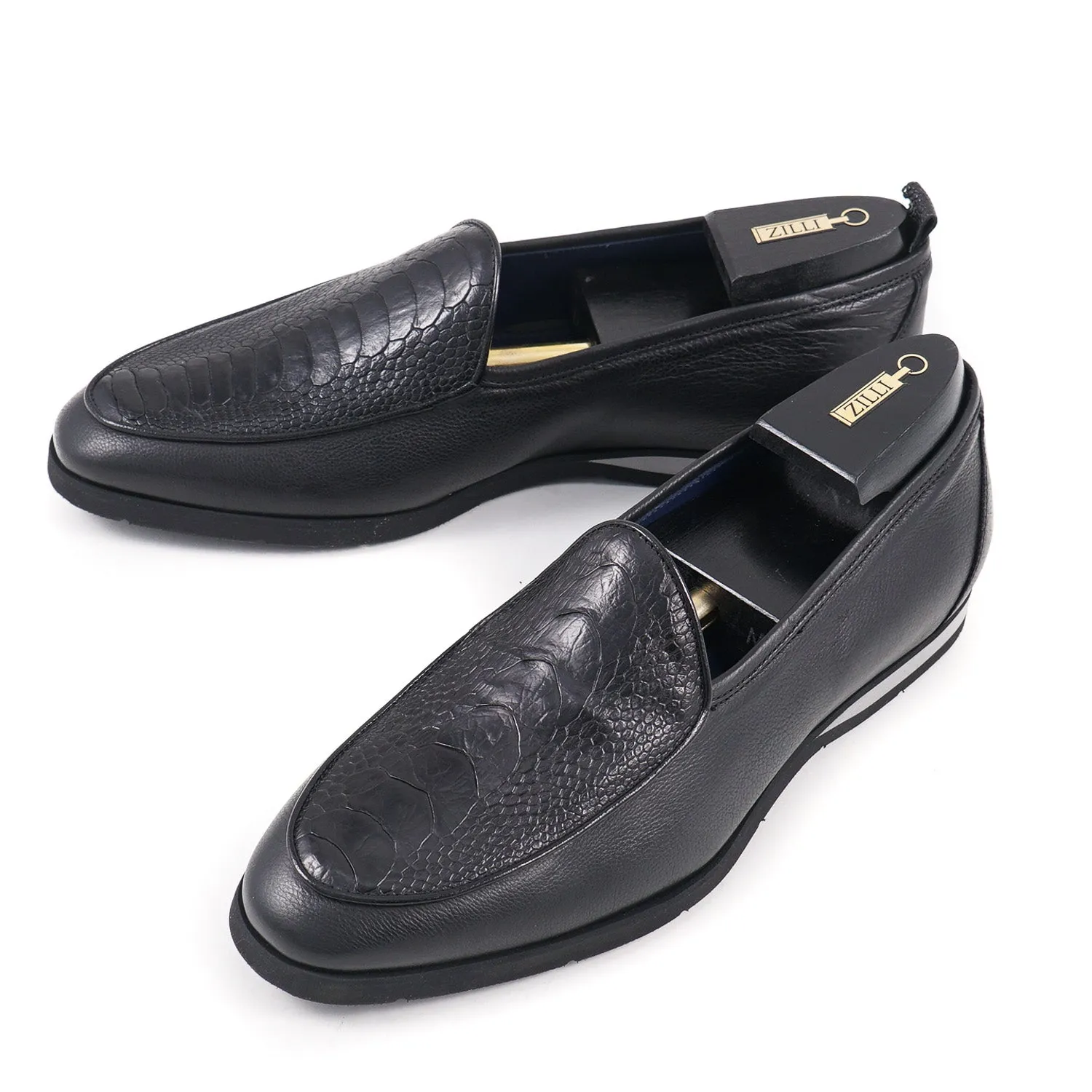 Mocassins en cuir d'autruche et de veau Zilli Vêtements_Zilli