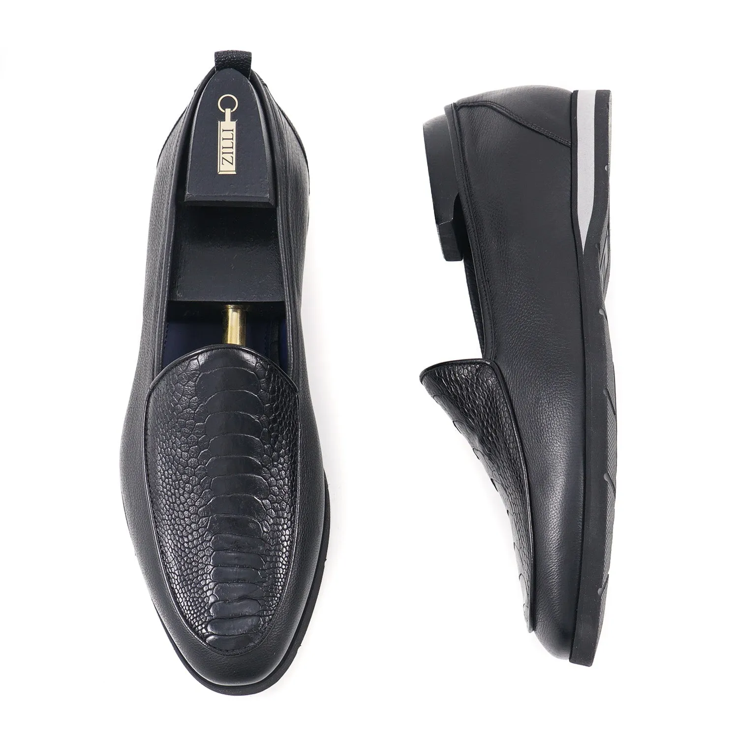 Mocassins en cuir d'autruche et de veau Zilli Vêtements_Zilli